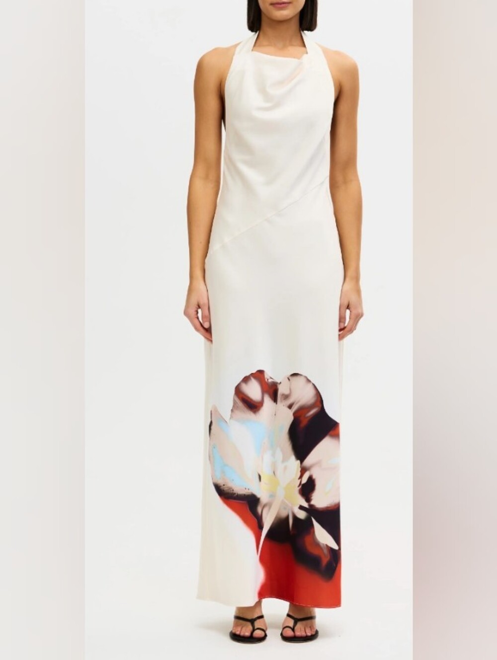 Significant Other Women’s Cream Maxi Dress with Floral Print Size 10